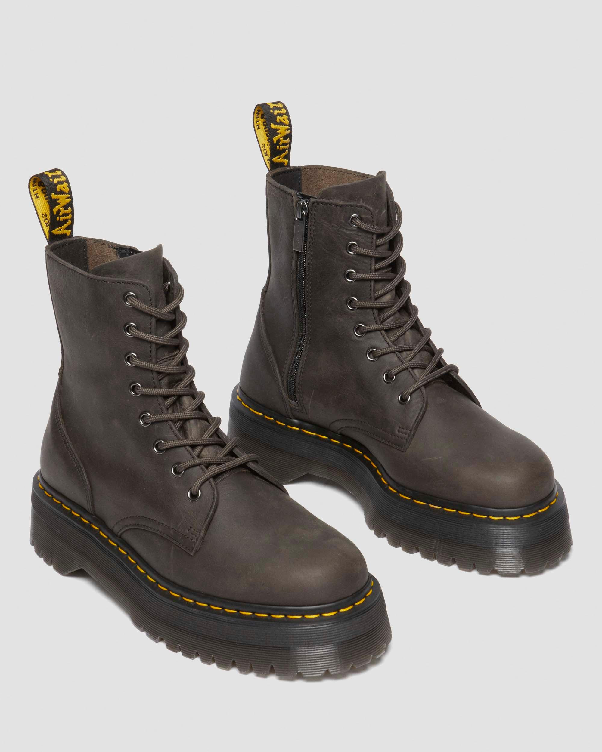 Jadon Boot Waxy Leather Platforms - 8