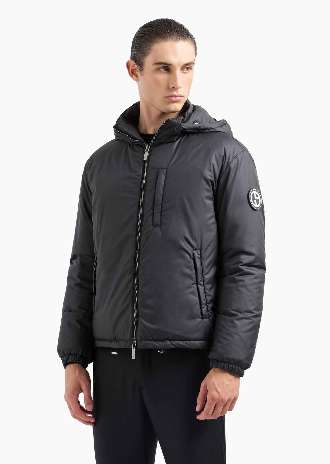 Hooded blouson with goose-down padding ASV - 2