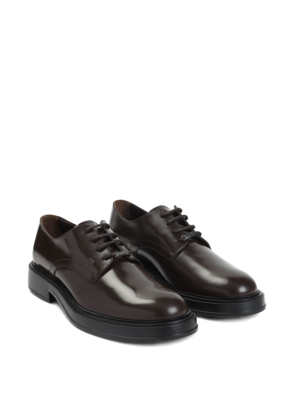 lace-up leather derby shoes - 2