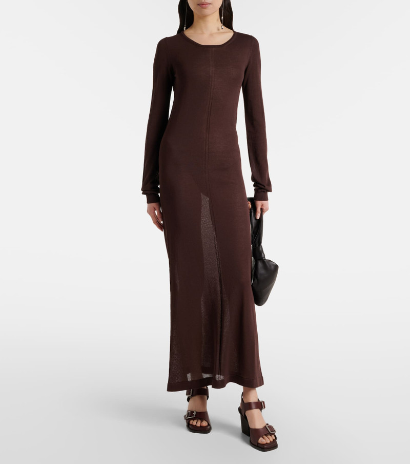 Lemaire Semi-sheer crêpe maxi dress outlook