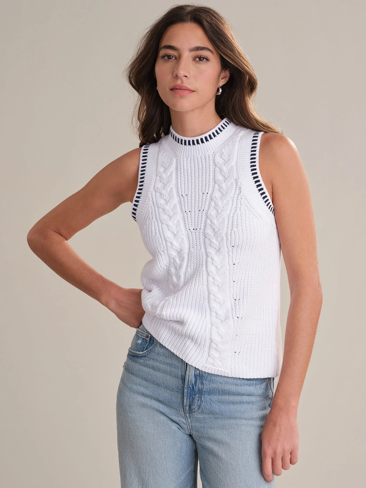 Demi: Contrast Tipping Cable Tank - 1