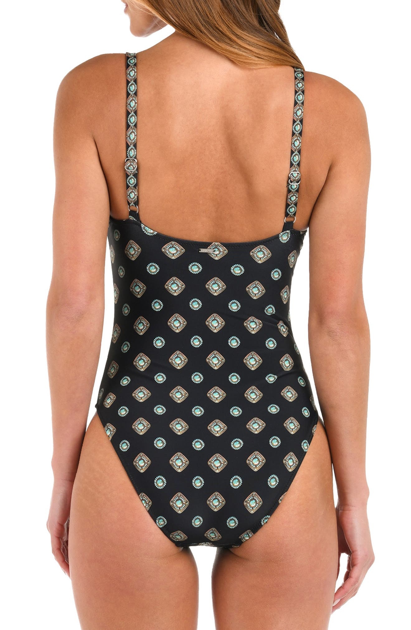 L'AGENCE Remi Southwestern One-Piece Swimsuit in Black at Nordstrom - 2
