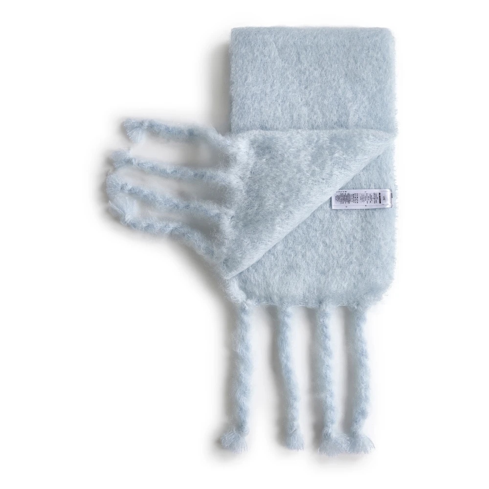 BLUE FRINGED SCARF SKY COLOR - 2