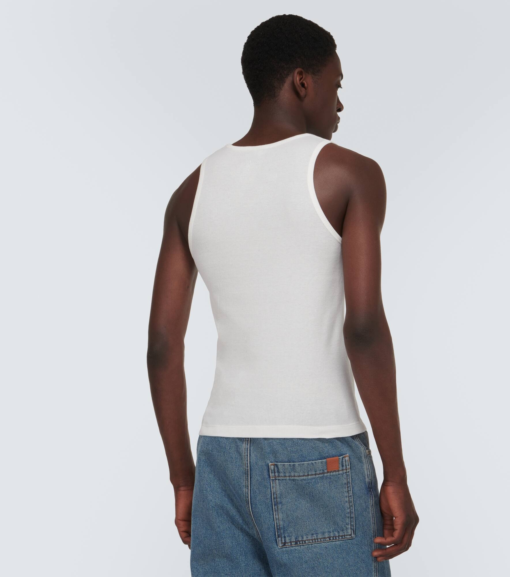 Anagram cotton jersey tank top - 4
