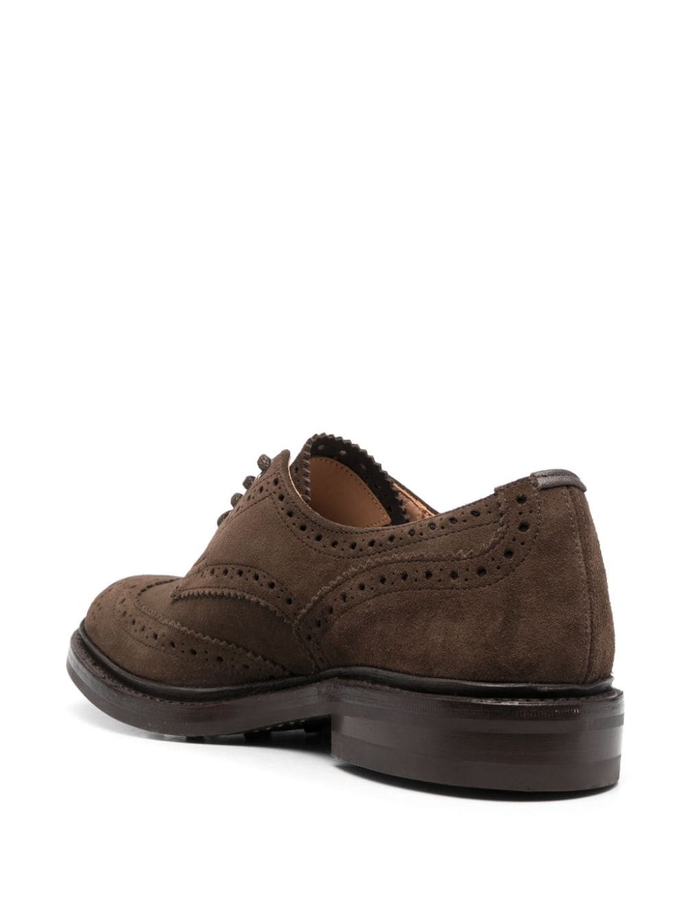 brogue-detail suede brogues - 3