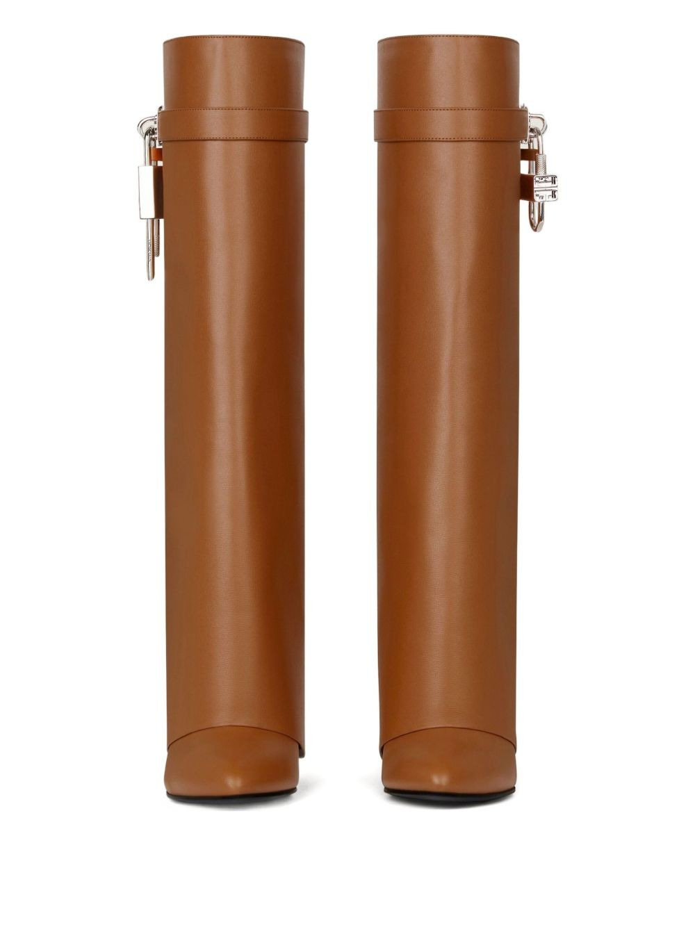 padlock leather boots - 4