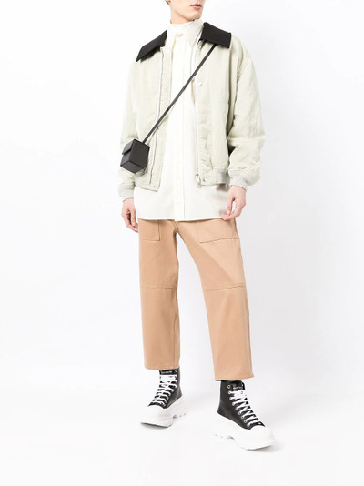 Jil Sander detachable-collar bomber jacket outlook