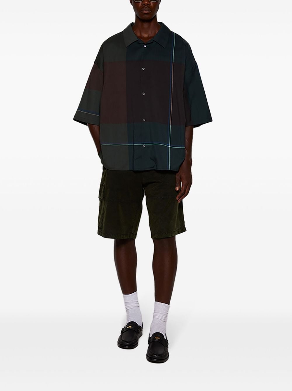 checked short sleeve shirt - 2
