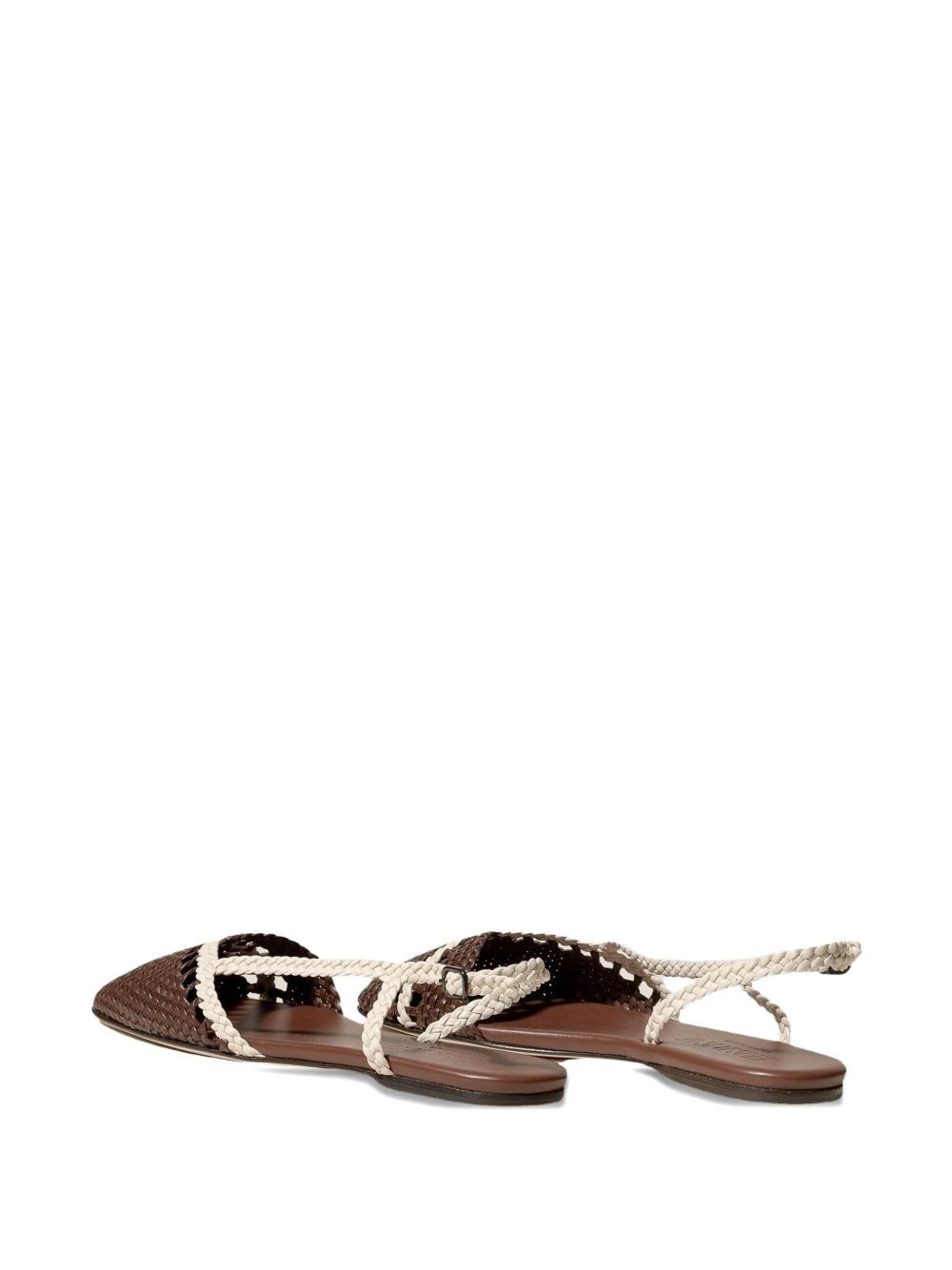 Rondaia wov-leather slingback flat pumps - 3
