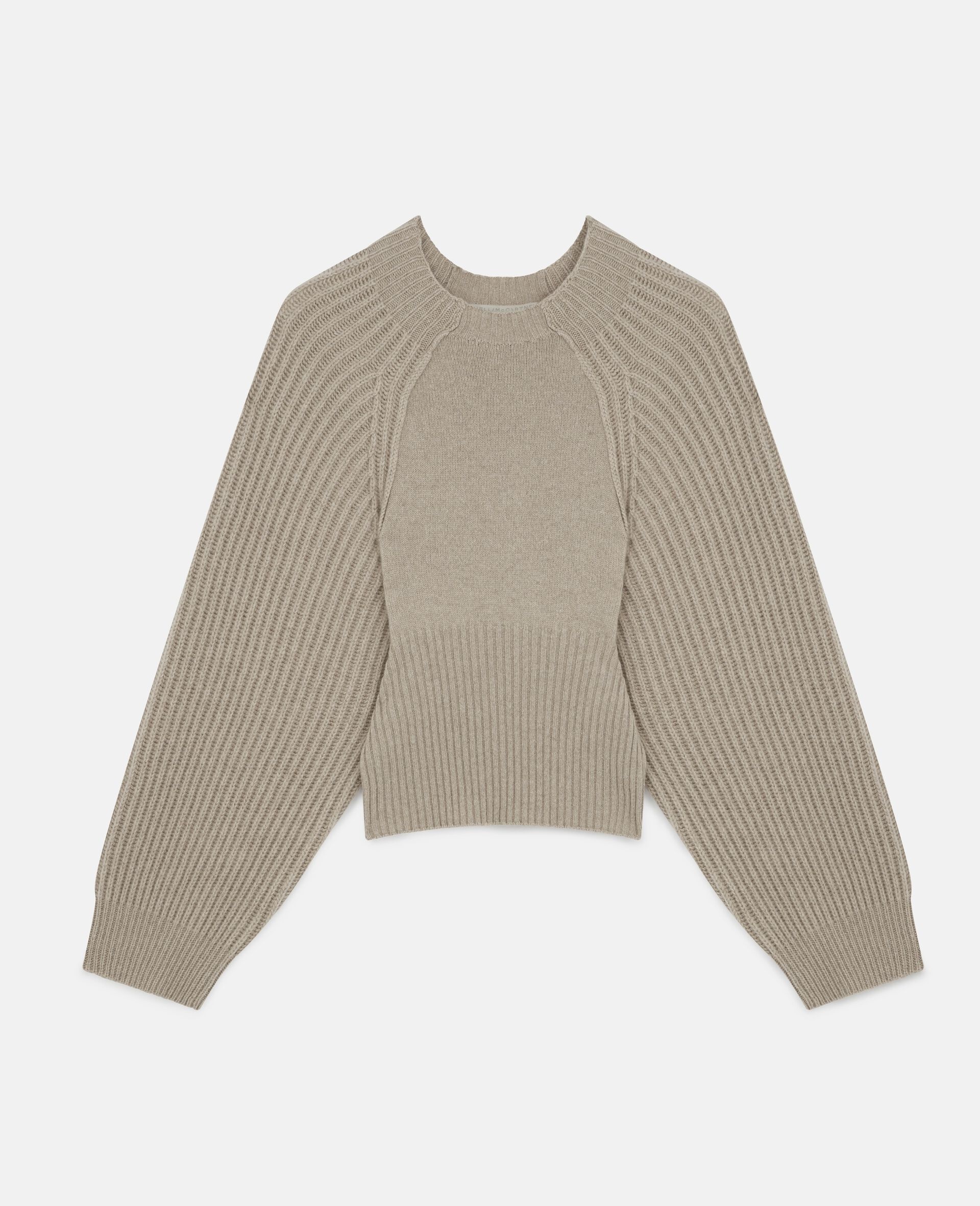 Cropped Knit Sweater - 1