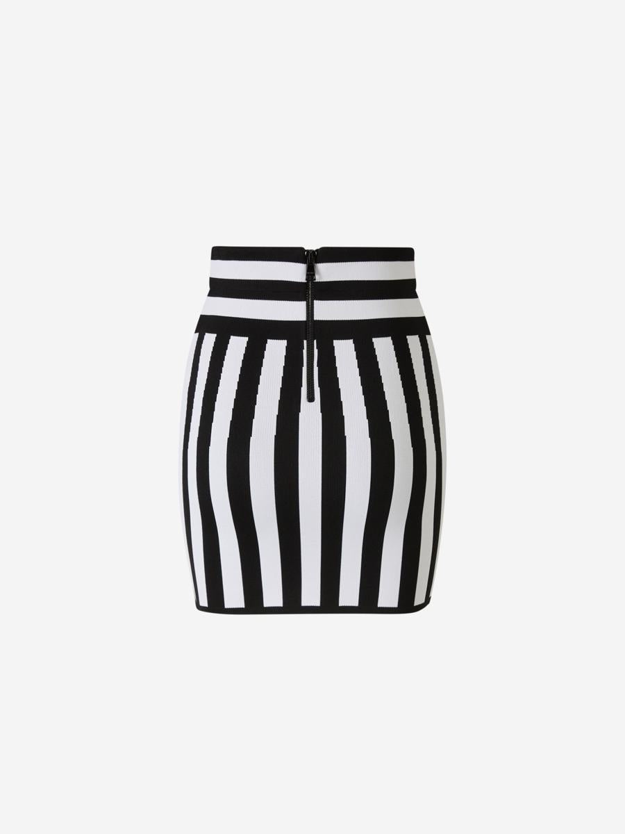 Balmain BALMAIN STRIPED MINI SKIRT - 2