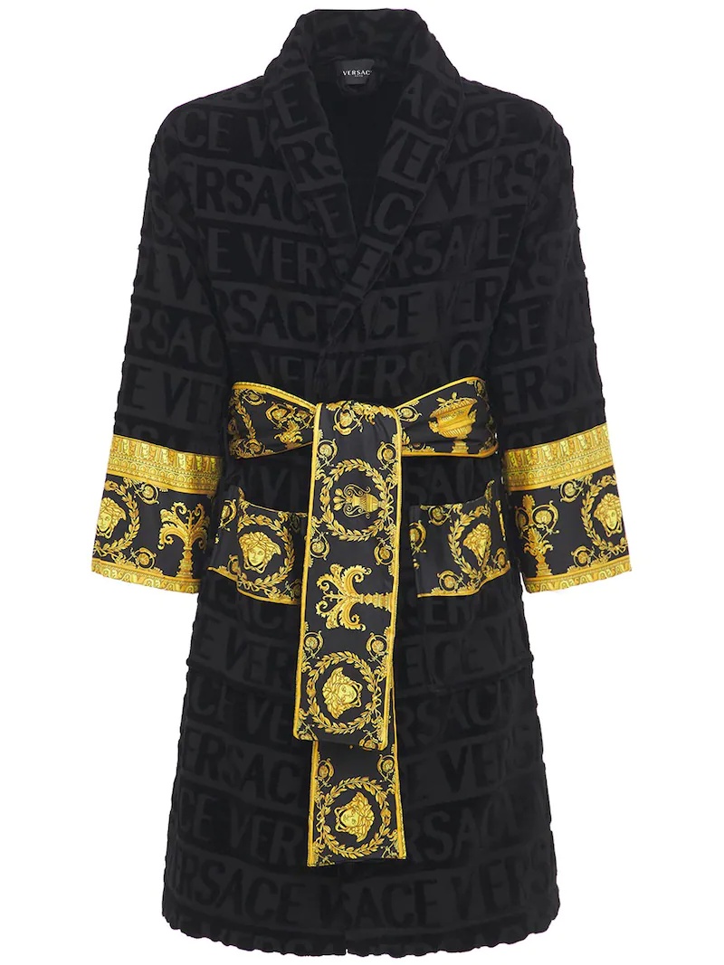 VERSACE Barocco & Robe cotton bathrobe | luisaviaroma | REVERSIBLE