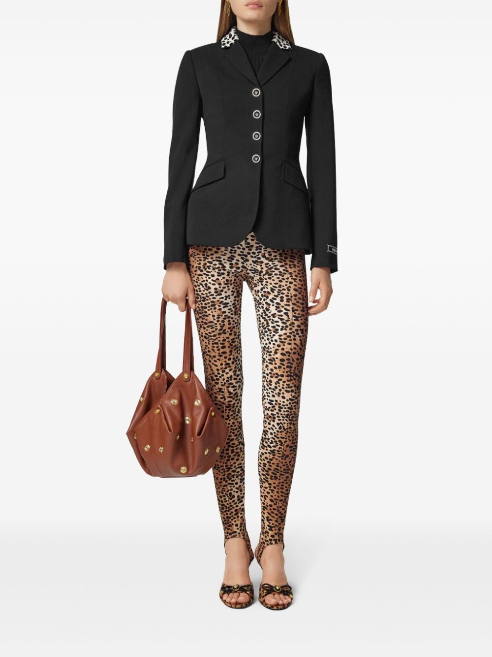 leopard-print stirrup leggings - 2