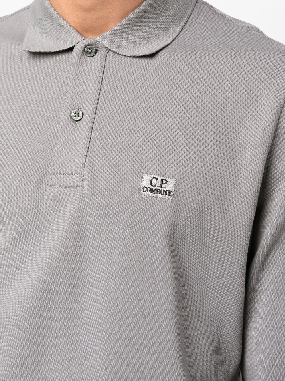 logo-patch long-sleeve polo shirt - 5