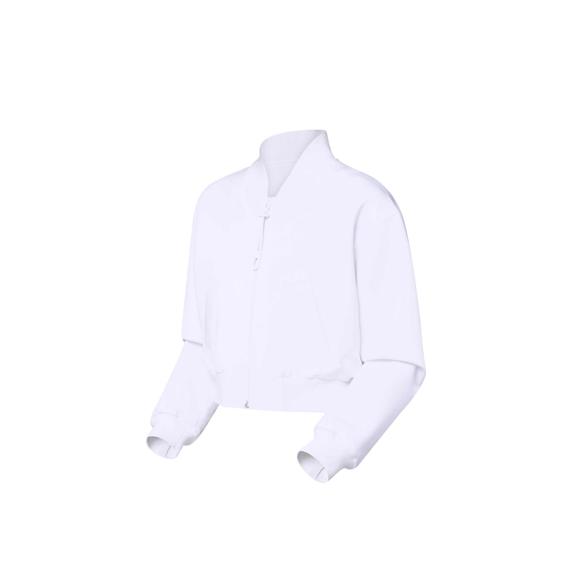 Cropped Technical Jersey Bomber Jacket - 2