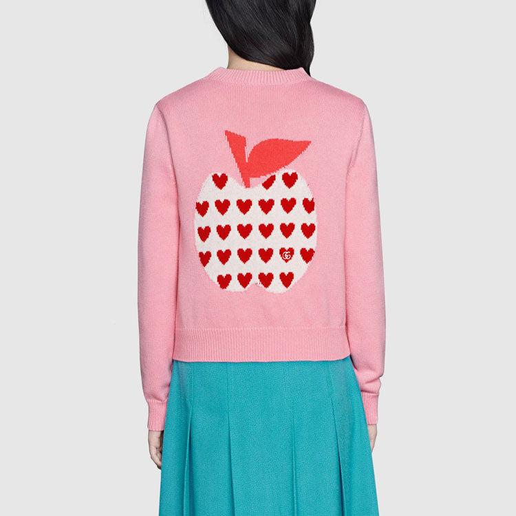 (WMNS) Gucci Les Pommes Cardigan 'Pink 664354-XKBYU-5943 - 4
