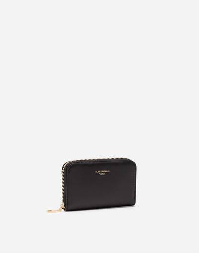 Dolce & Gabbana Small zip-around calfskin wallet with logo outlook