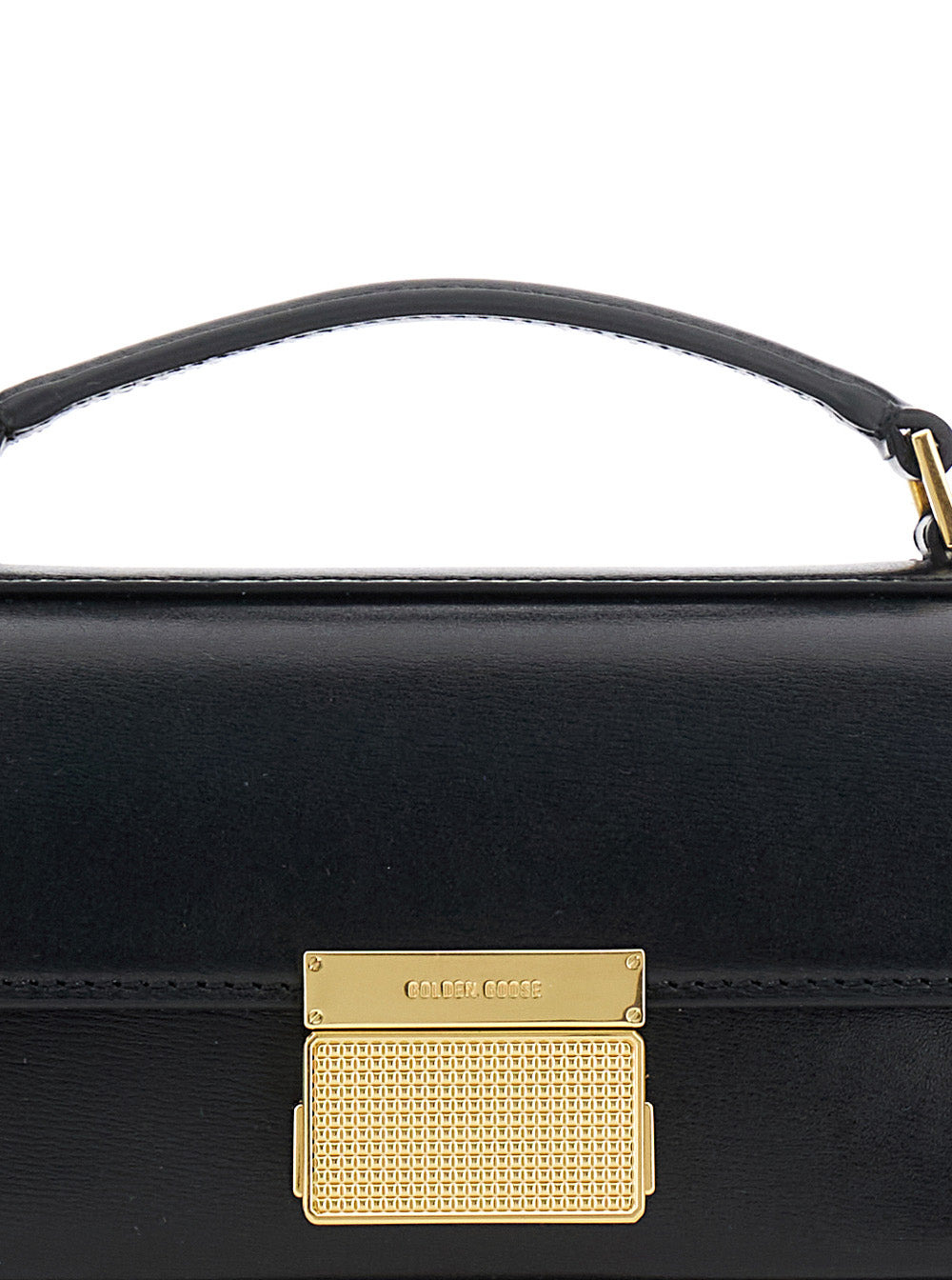 Golden Goose Women 'Venezia' Black Hangbag With Adjustable And Removable Shoulder Strap And Clasp Cl - 5
