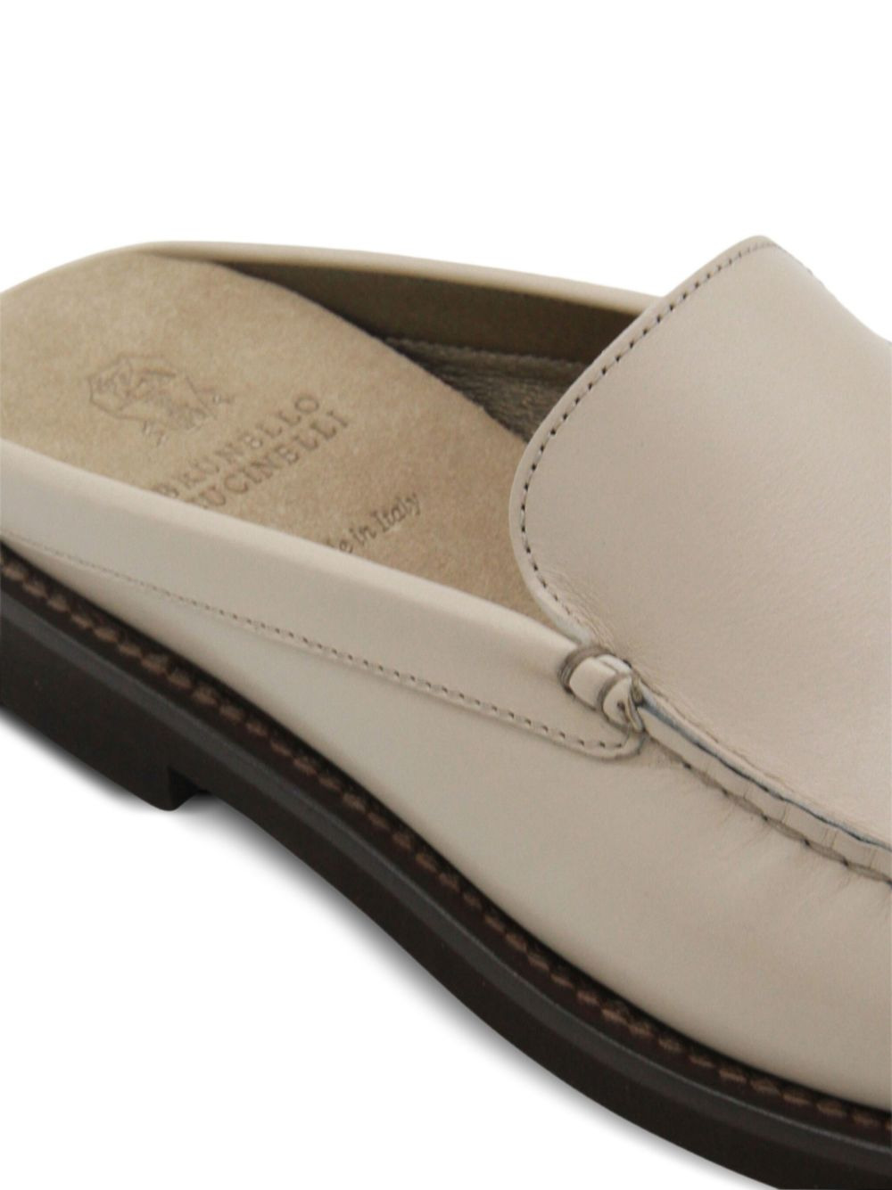 leather flat mules - 4