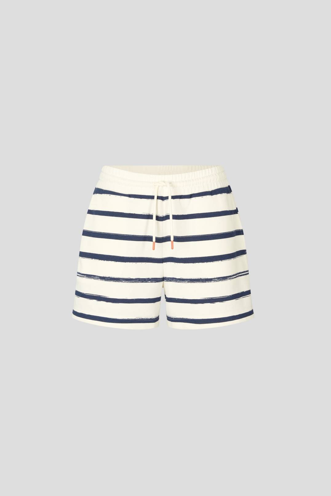 CARLINE SWEAT SHORTS IN CREAM/DARK BLUE - 1