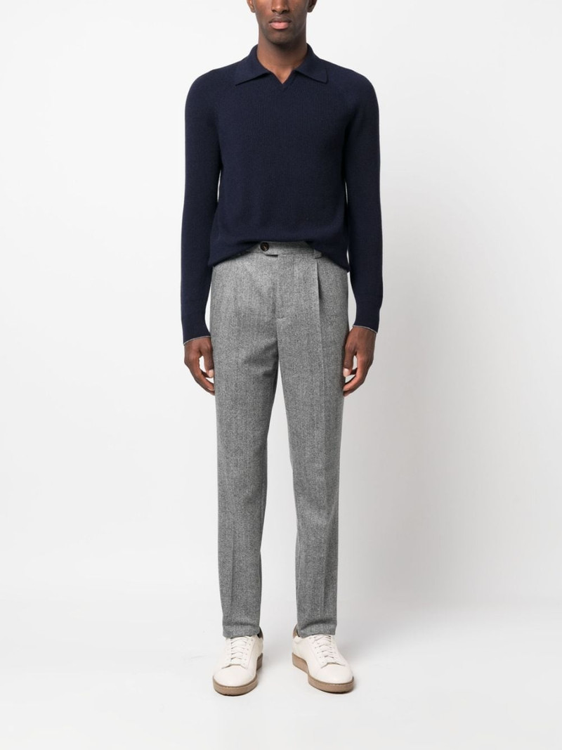 Brunello Cucinelli pressed-crease virgin wool trousers outlook
