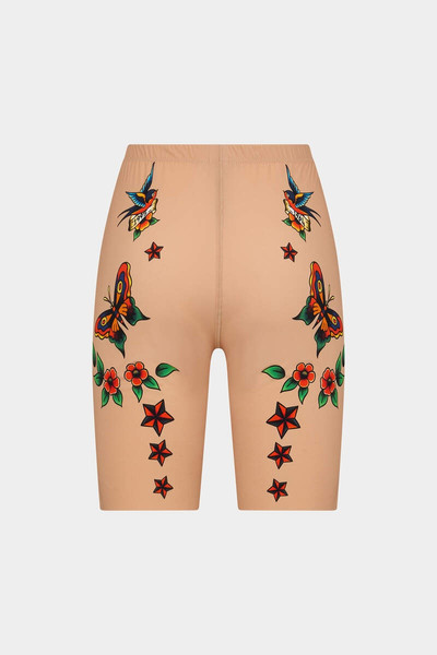 DSQUARED2 HONEY TATTOO CYCLING SHORTS outlook