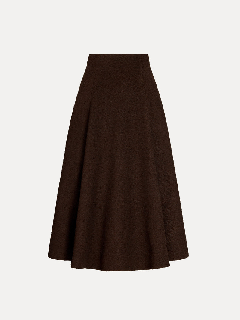 WOOL TWEED PLEATED SKIRT 1