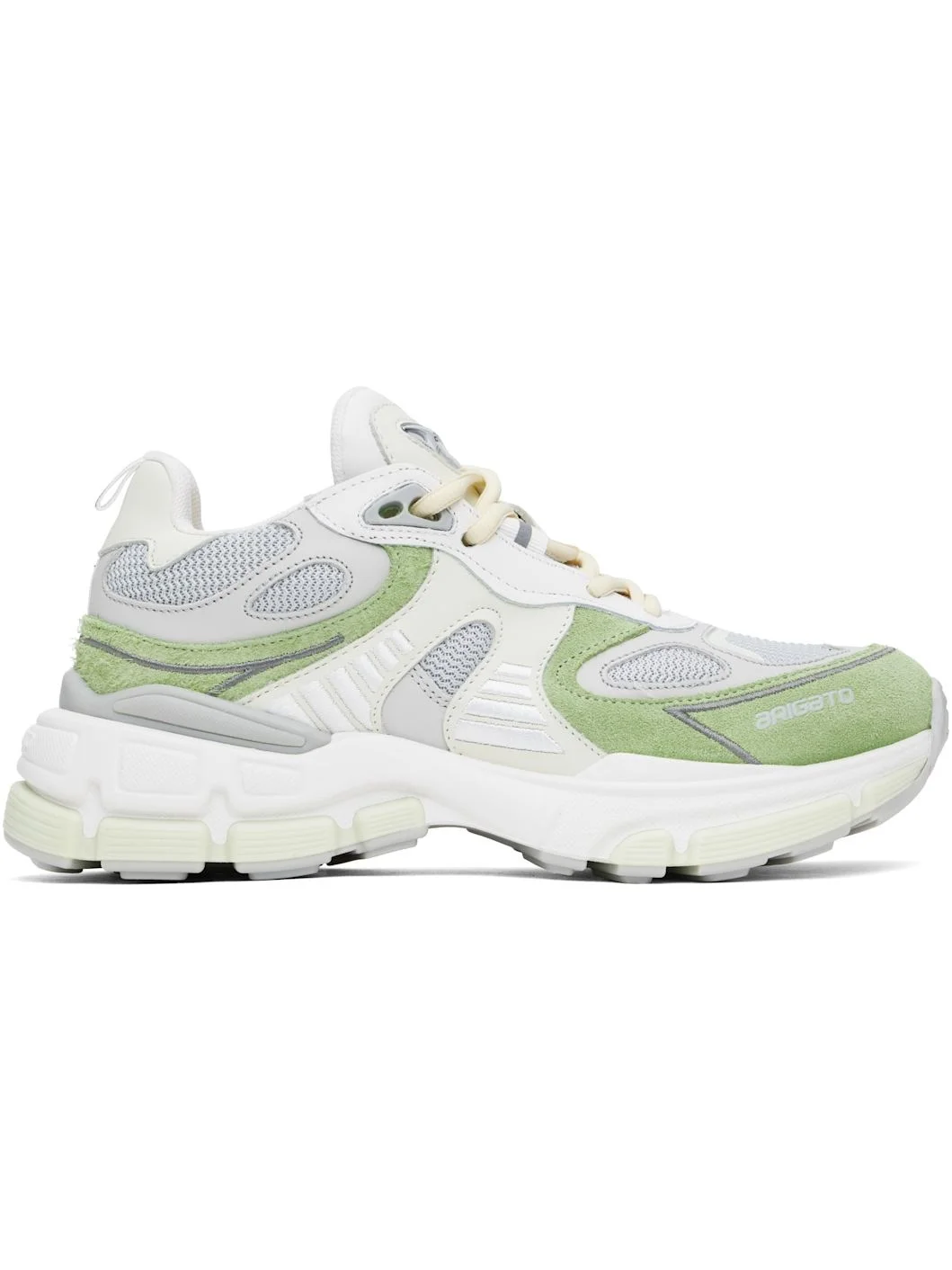 Gray & Green Sphere Runner Sneakers - 1