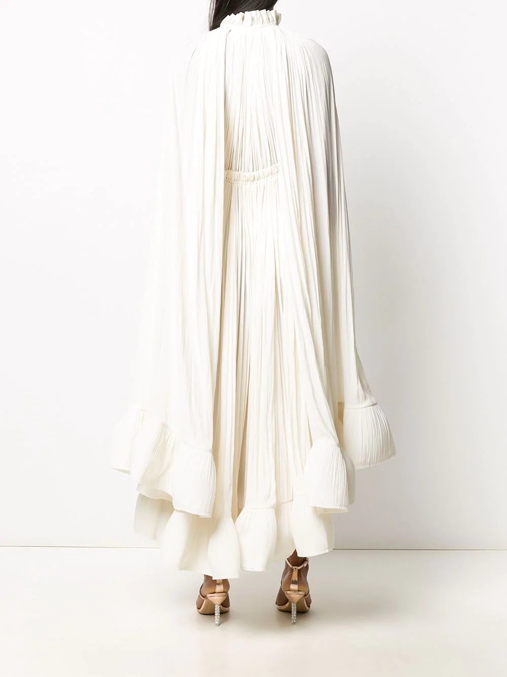 long-sleeve ruffle gown - 4