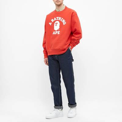 A BATHING APE® A Bathing Ape Relaxed College Crew Sweat outlook