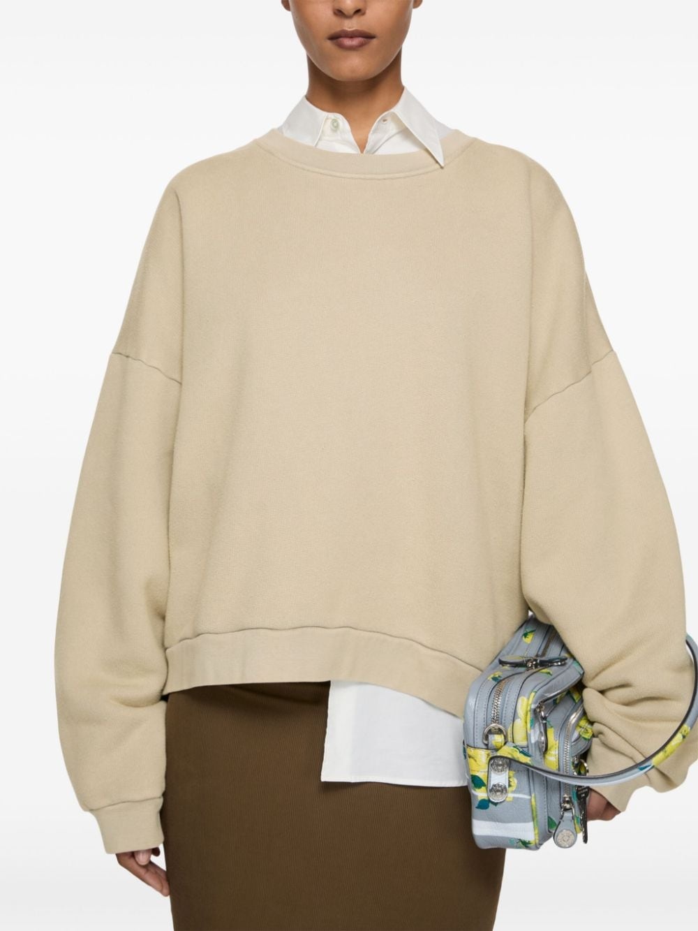 logo-patch jersey sweatshirt - 3