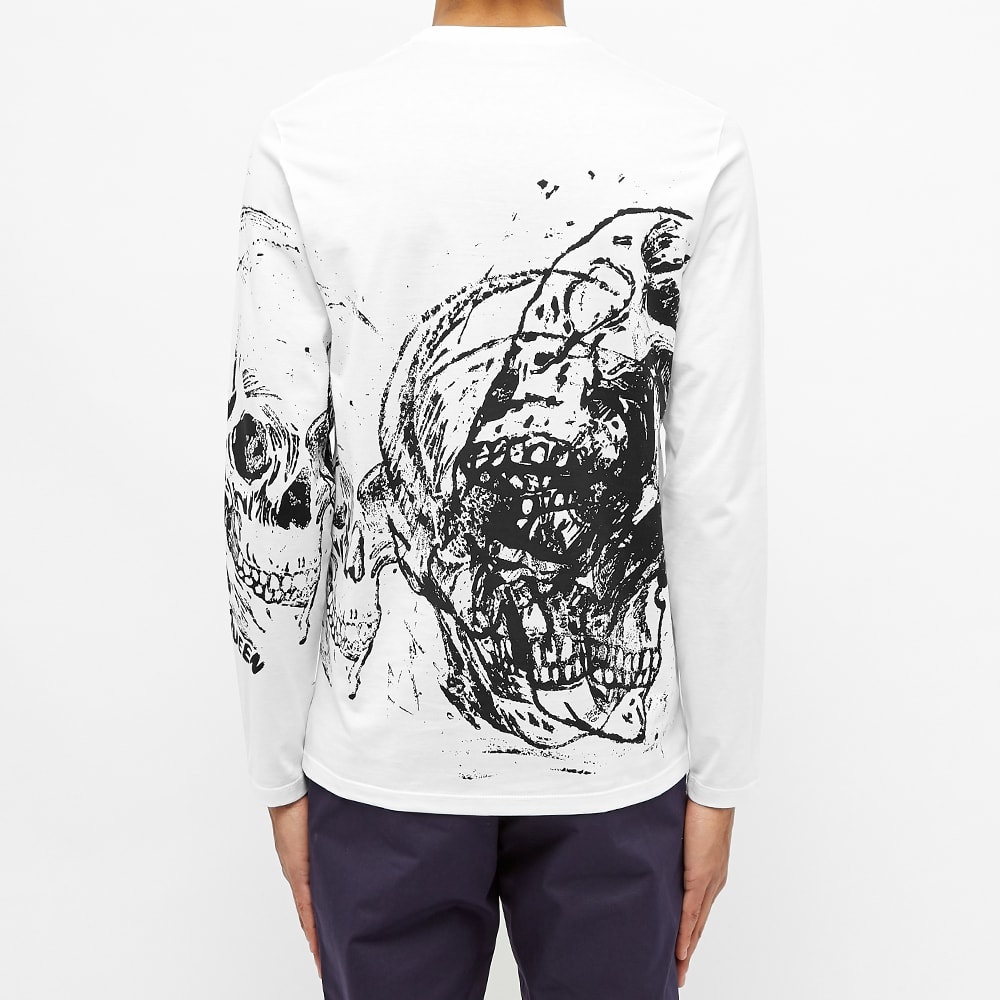 Alexander McQueen Long Sleeve Scribble Skull Tee - 5