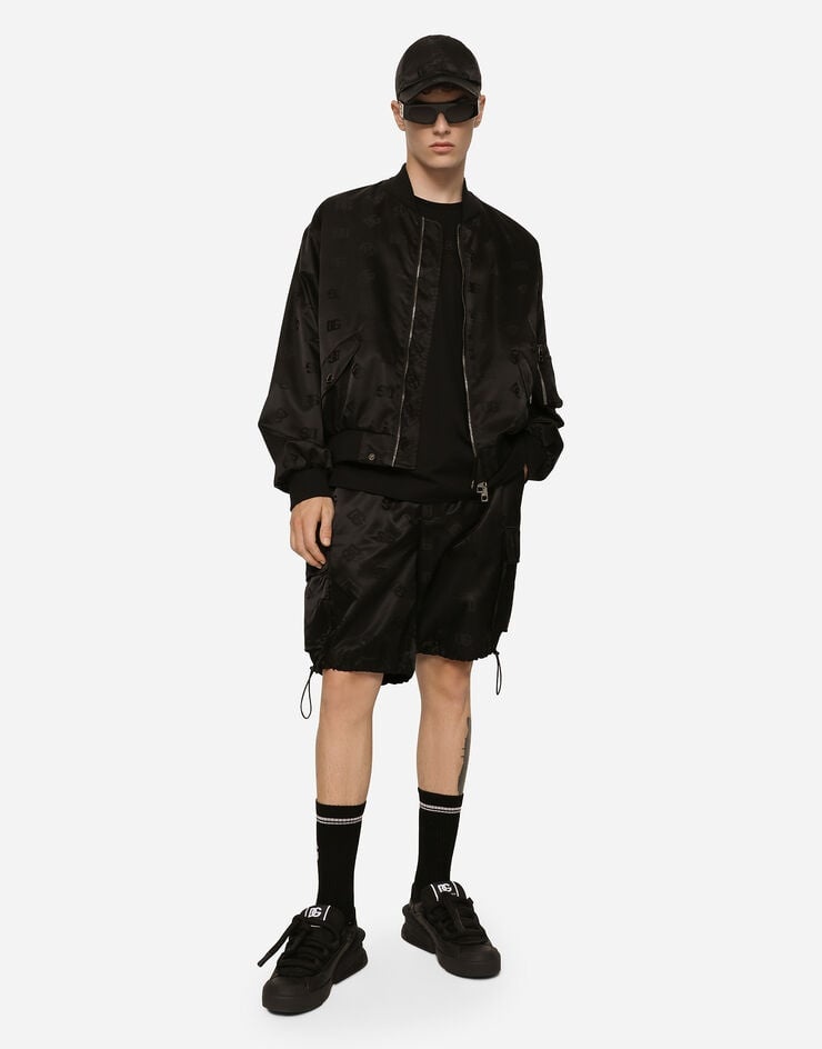 Satin jacquard cargo shorts with DG Monogram detail - 5