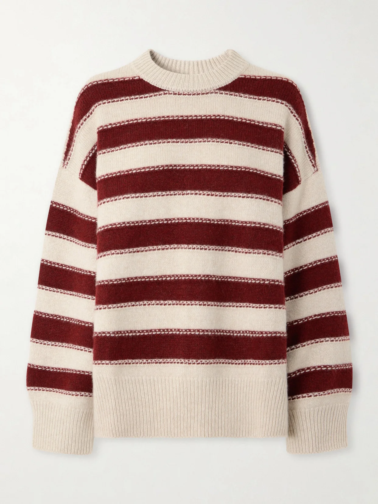 Pali Braided Striped Cashmere Sweater - 1