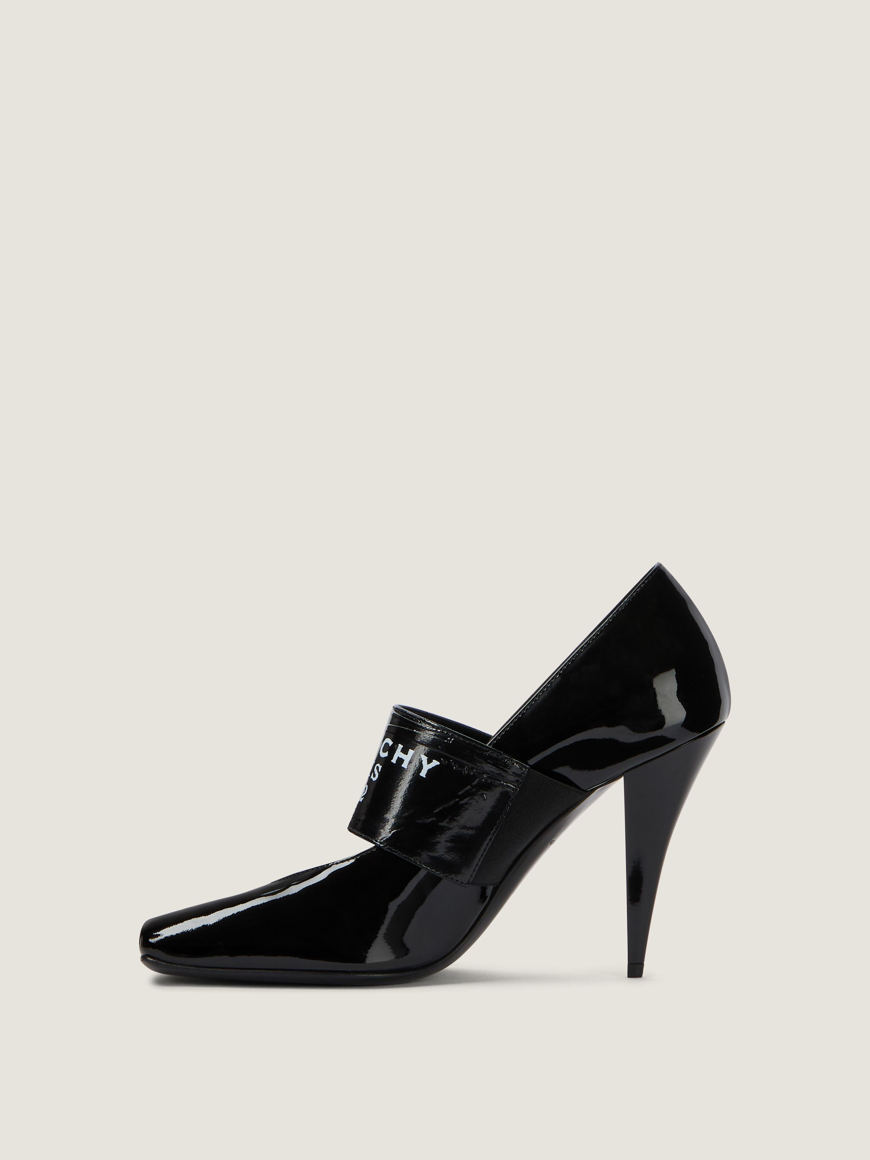 SLICED SQUARE GIVENCHY TAPE PUMPS IN PATENT LEATHER - 3