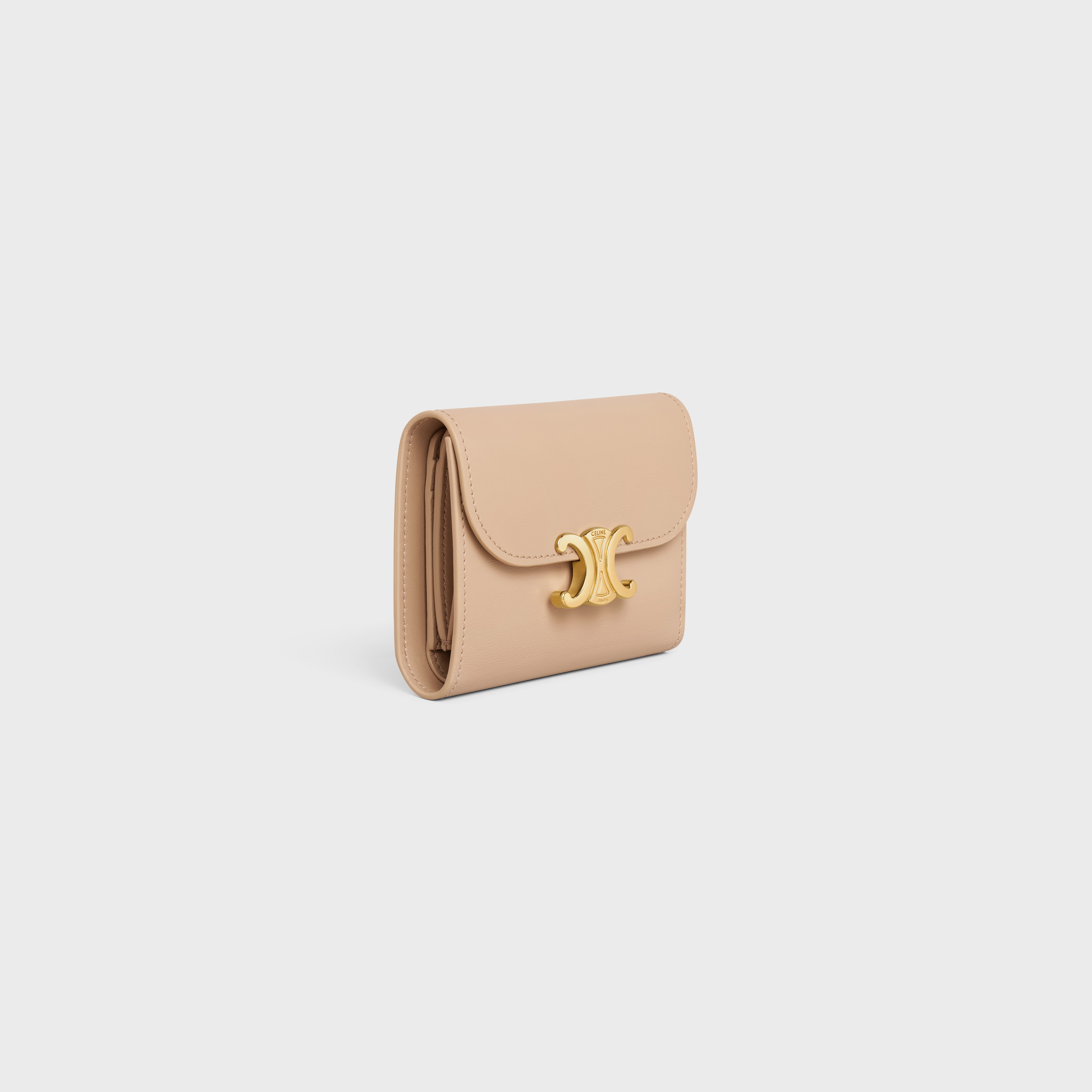 Small Flap Wallet TRIOMPHE in Shiny calfskin - 2