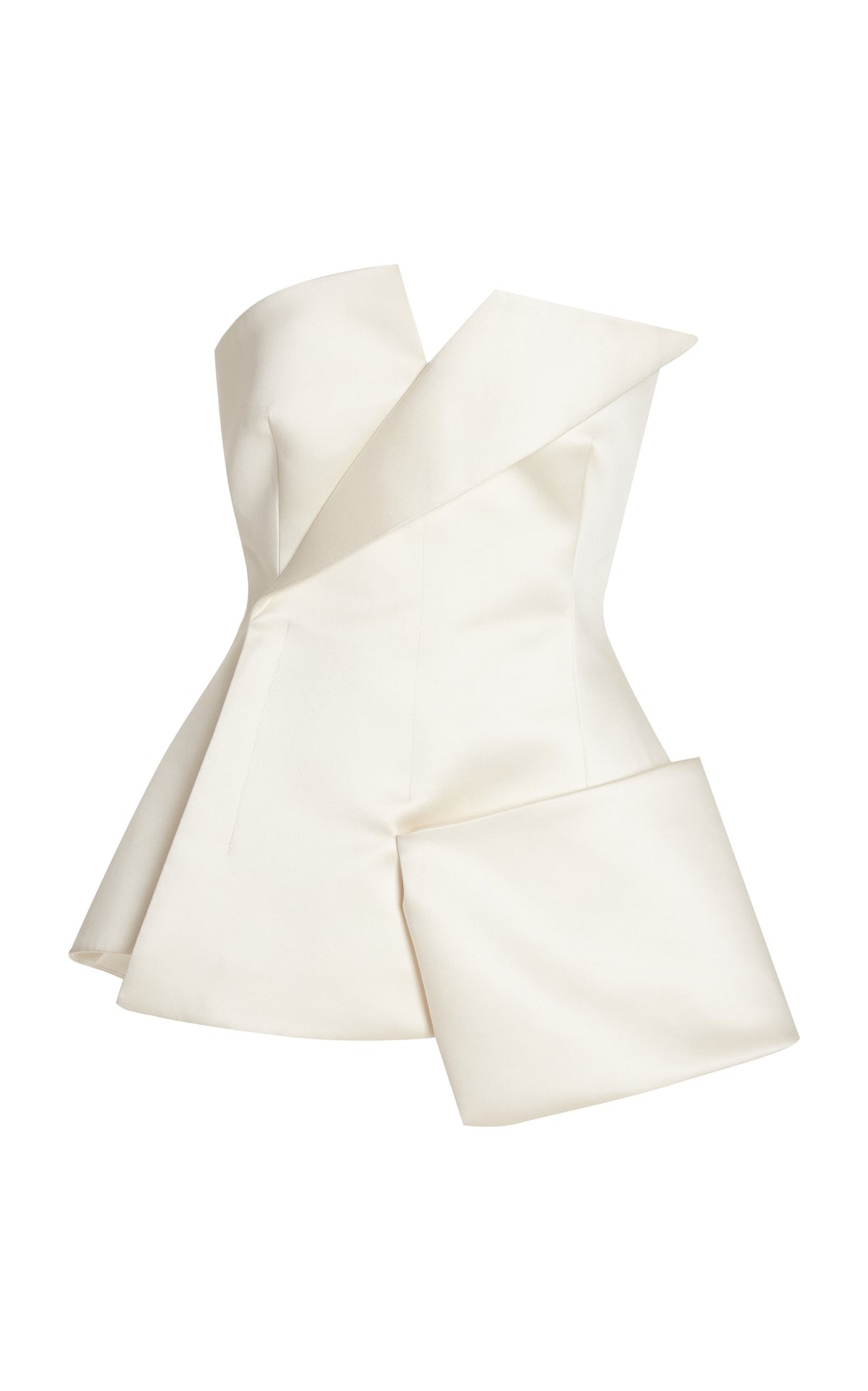 CORSETED TUXEDO TOP IVORY - 7