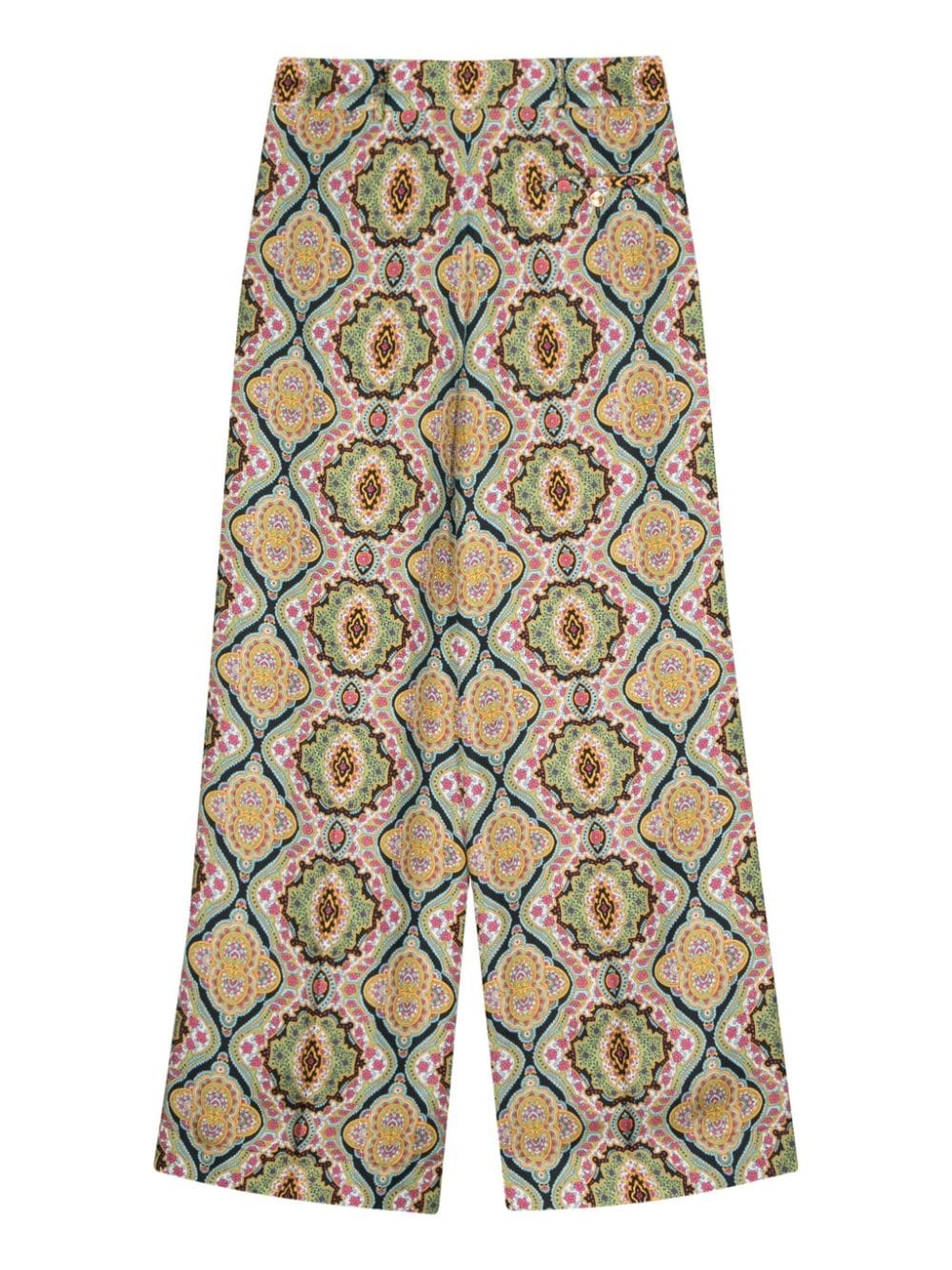 floral wide-leg trousers - 2