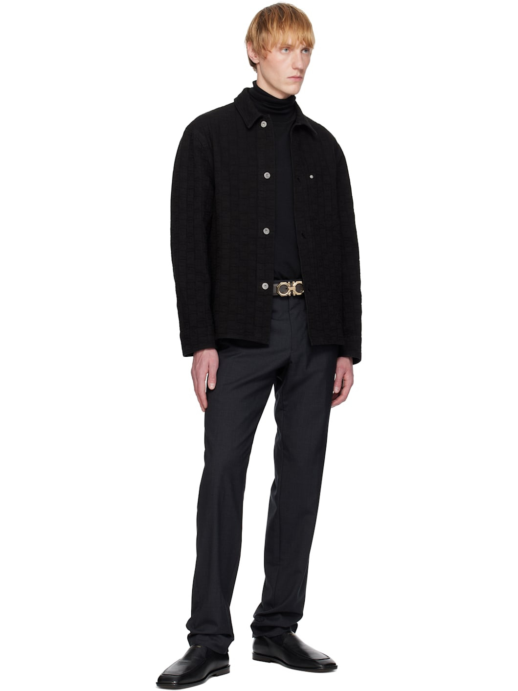 Black Calfskin Loafers - 5