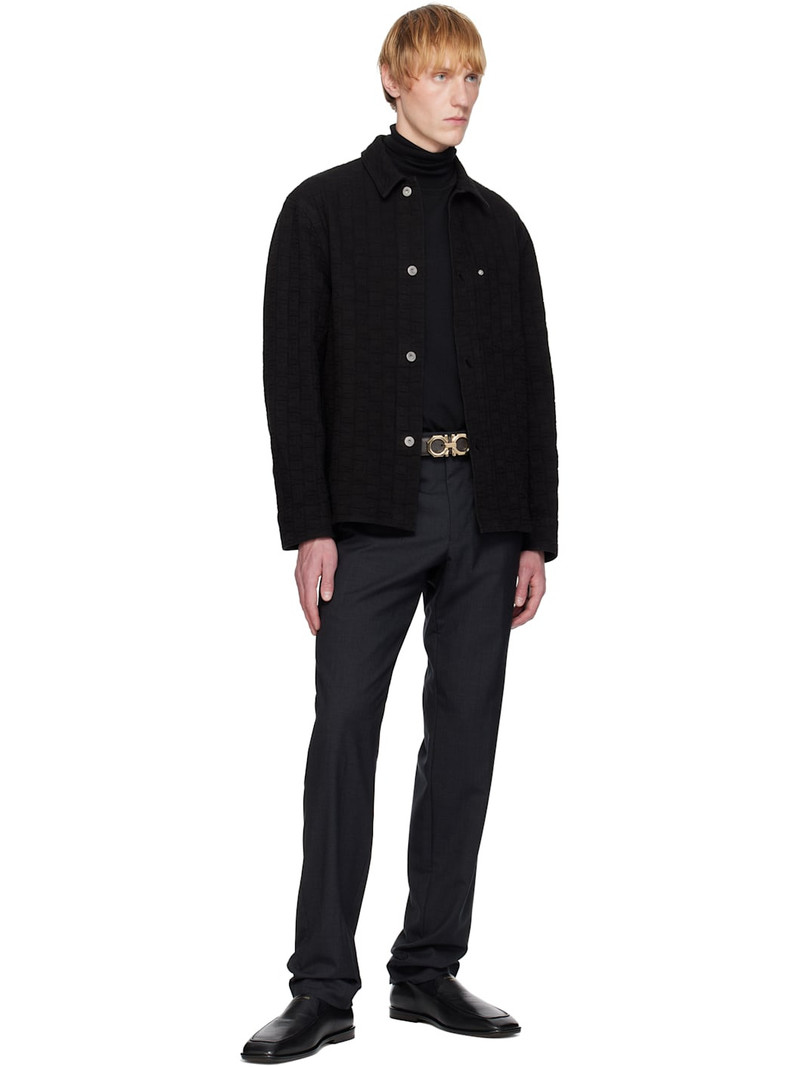 FERRAGAMO Black Calfskin Loafers outlook