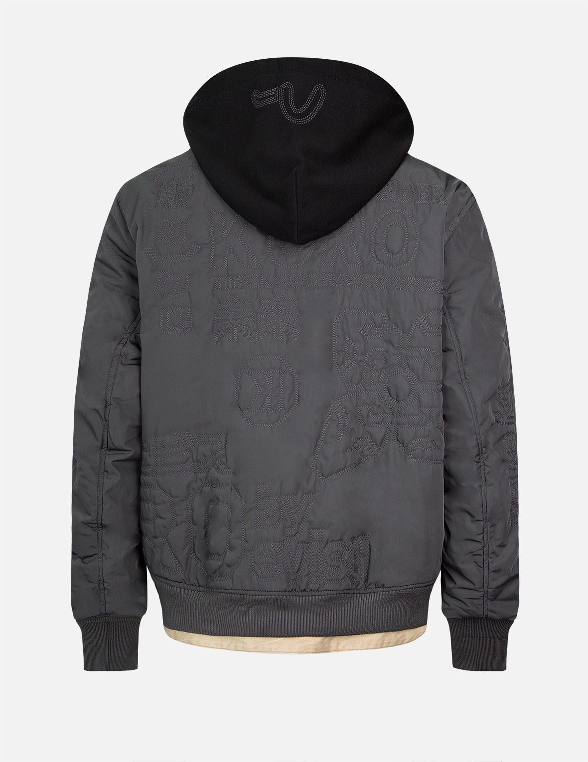 Multi Logo Embroidery Mock 3-in-1 Padded Bomber Jacket - 2