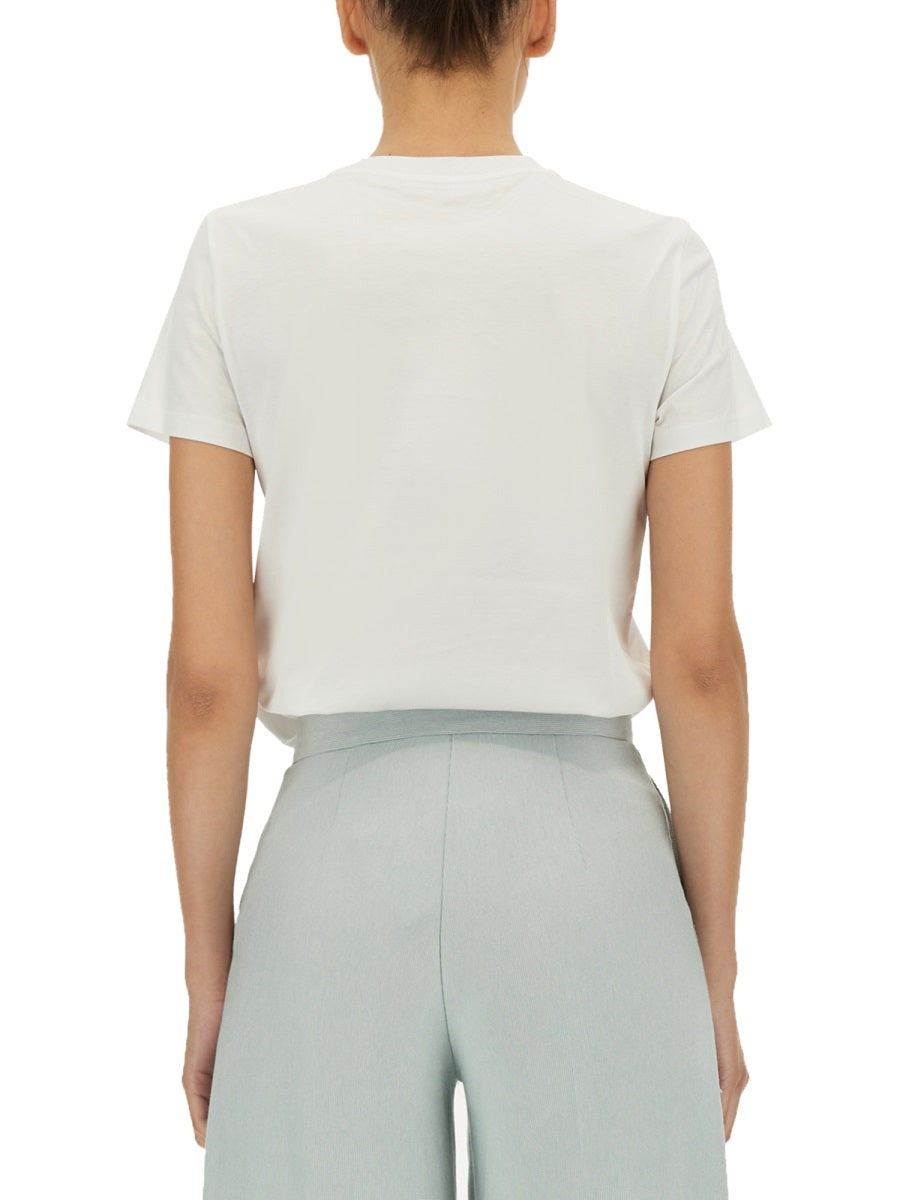 Max Mara Women T-Shirt With Logo Patch - 2