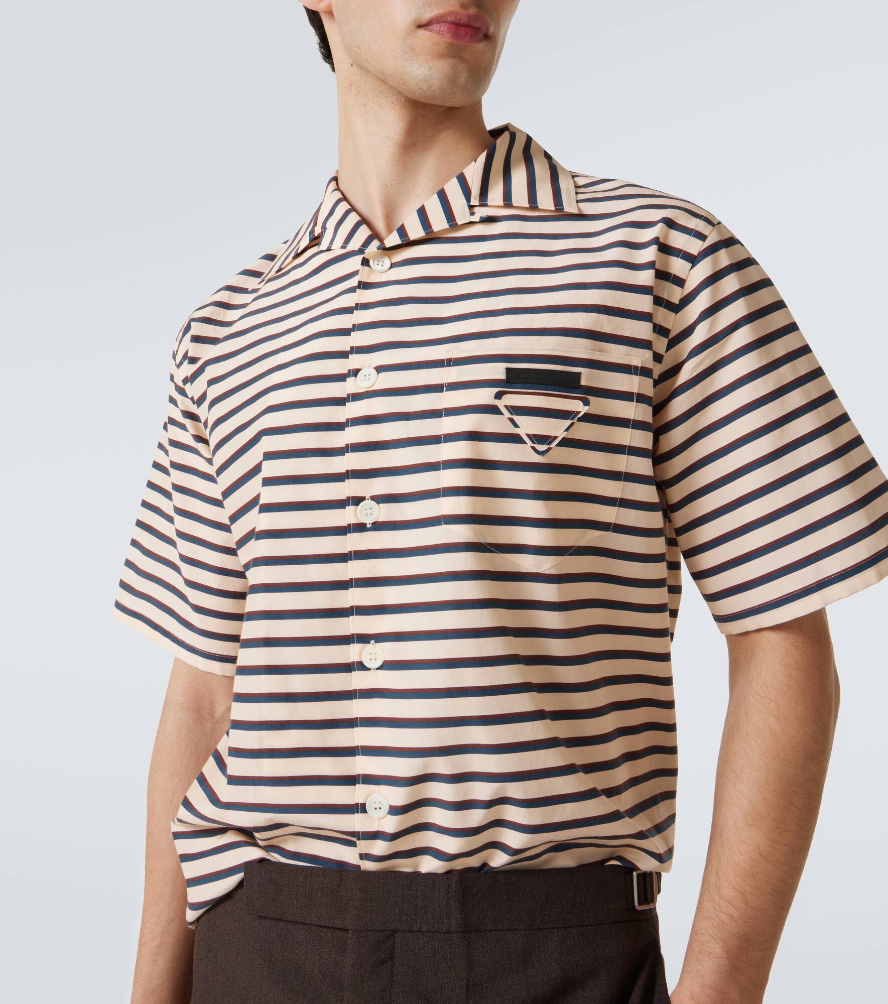 Striped cotton bowling shirt - 5
