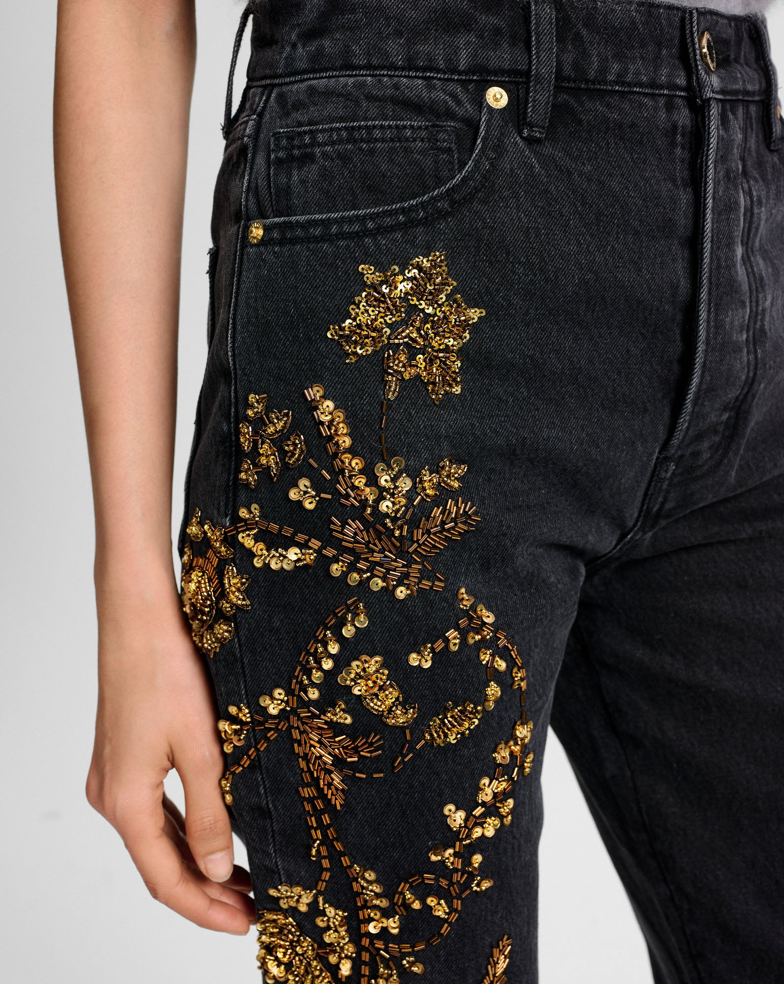 DANIELA EMBELLISHED STRAIGHT-LEG JEAN - 7