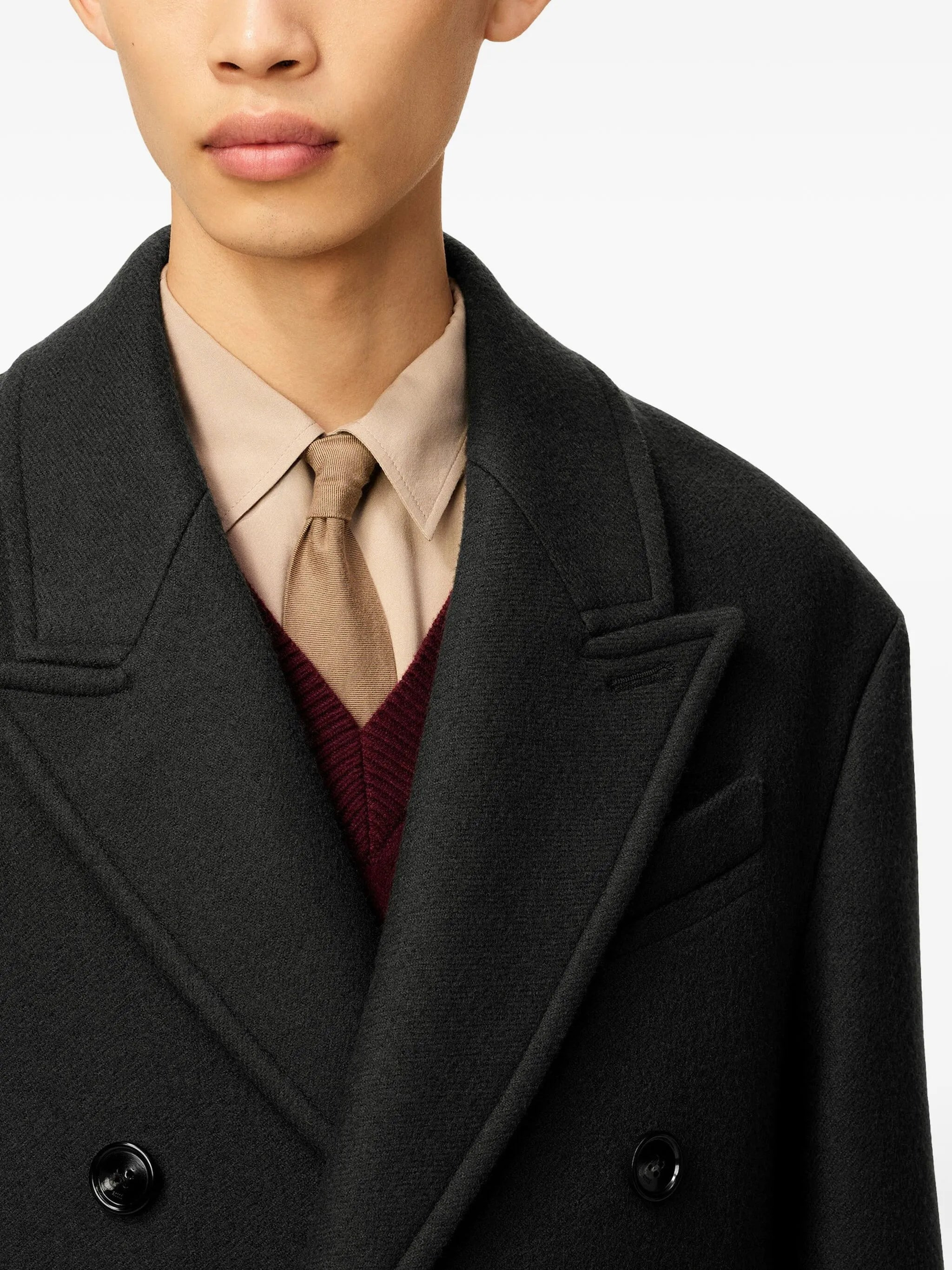 Ami Paris Double-breasted Wool Coat - 4