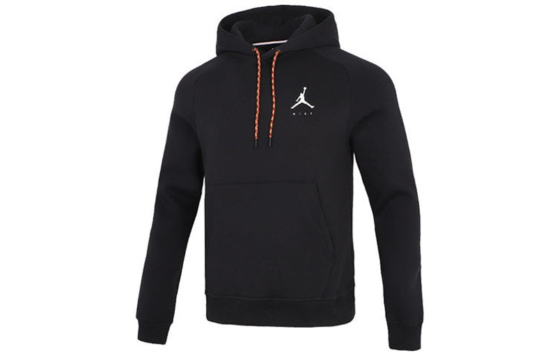 Men's Air Jordan Casual Sports Drawstring Hooded Fleece Lined Black DJ0212-010 - 1