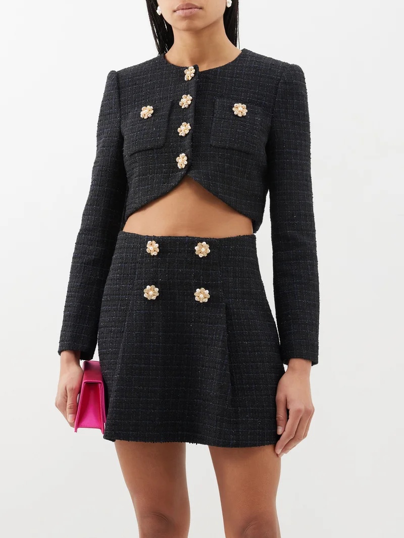 Boucle Jacket With Braid Detail