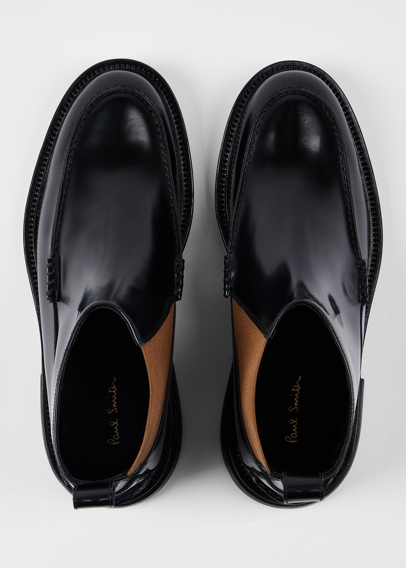 Black Leather 'Garth' Boots 3