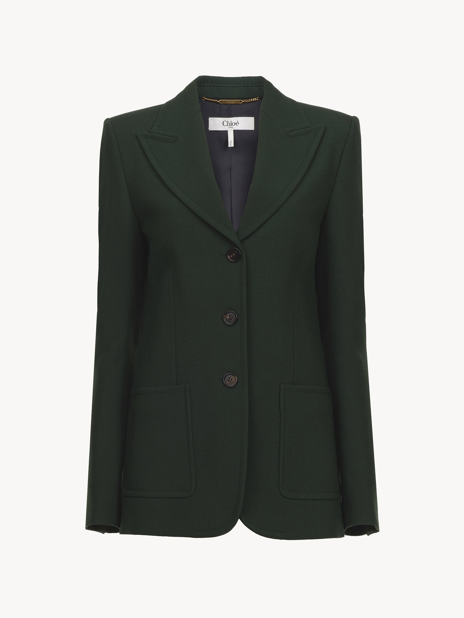 TAILORED JACKET IN WOOL CRÊPE - 2