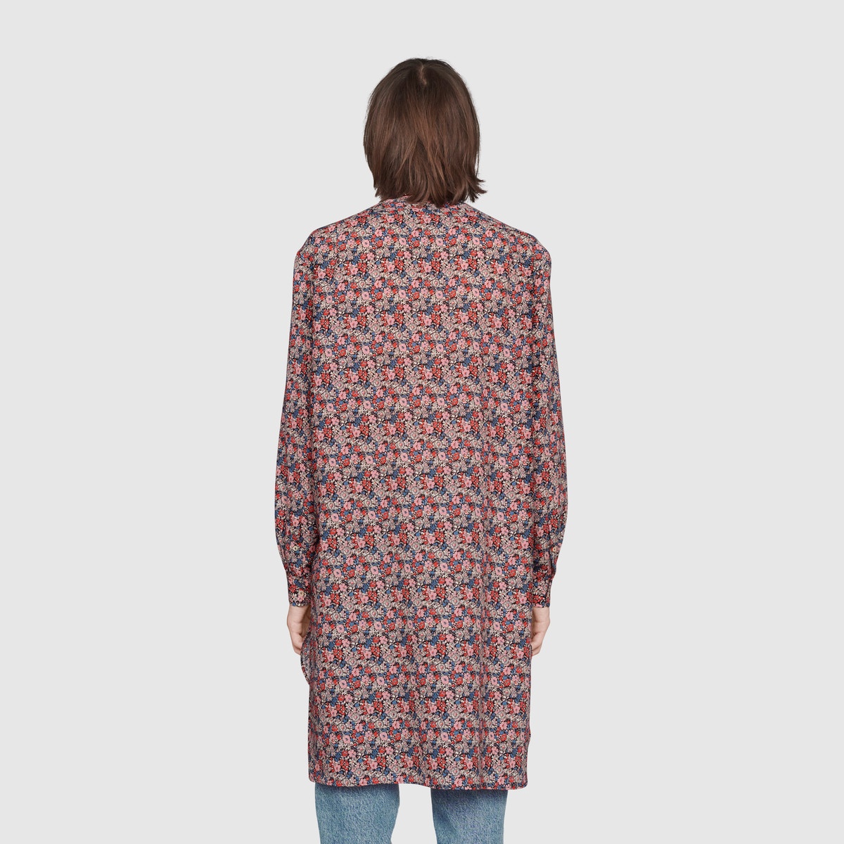 Gucci Liberty floral wool oversize shirt - 4